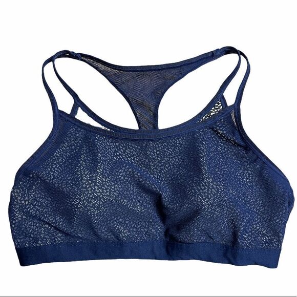 Energized by Pierre Cardin Blue layered Sports Bra size Medium - Picture 1 of 5